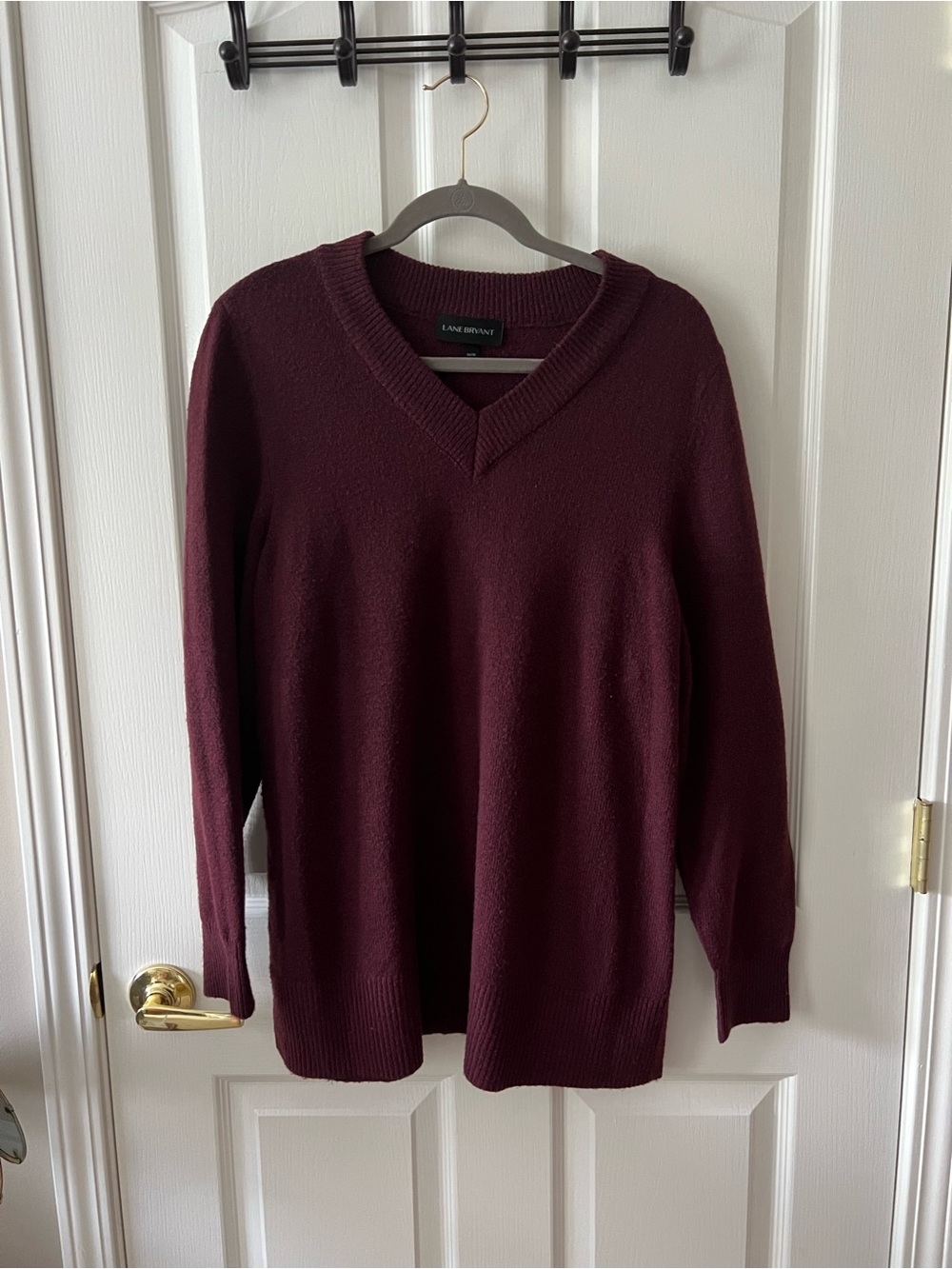 Lane Bryant Maroon VNeck Sweater